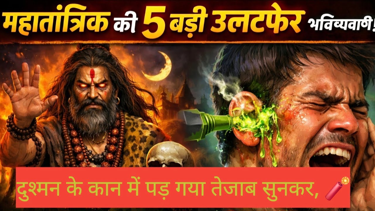 महातंत्रिक की पांच बड़े उल्टे फेर की भविष्यवाणी आपके दुश्मन के कान में सुनकर जैसे तेजाब पड़ गया