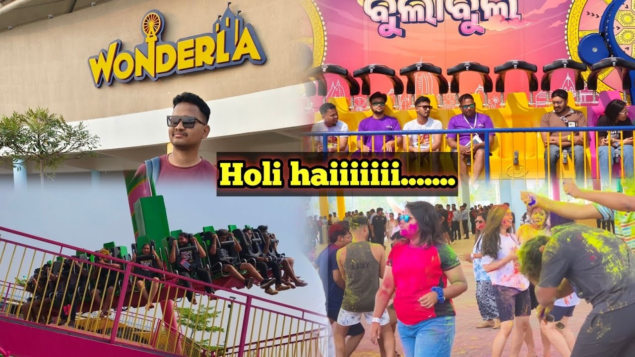 Holi celebration at Wonderla 🎉🏄🌊#holi ,#wonderland ,#waterpark ,#subinspector 