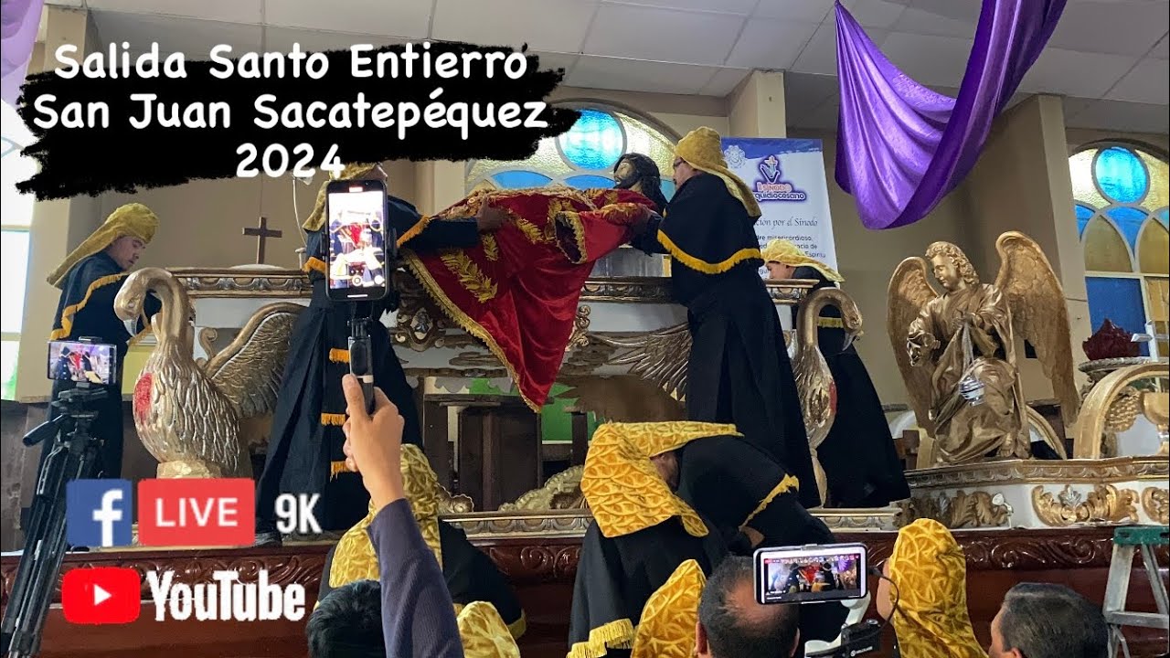 Salida Procesión Santo Entierro #sanjuan Sacatepéquez #semanasanta2024 #guatemala