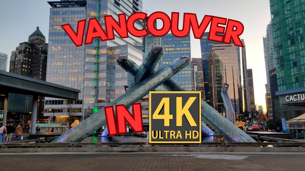Vancouver Walking Tour 4K: Gastown to Waterfront & Olympic Torch [ASMR]