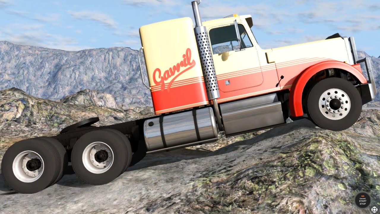 BeamNG Drive - T75 Semi Truck on the Area 54 Map Part 1
