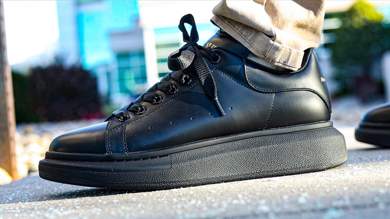 Alexander McQueen Oversized Sneaker On Foot Review All Black Version