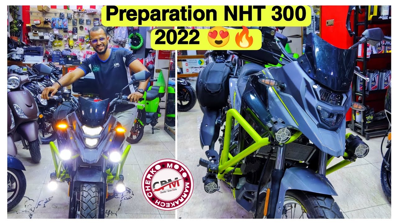 preparation  Sym NHT 300cc 2022😍🔥 . Crash Bar / phare secour / valises top cases 😍🔥
