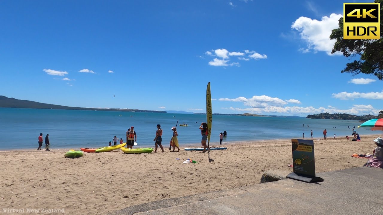 【4K HDR】Scooter Ride From Auckland City To Missionbay Beach.  New Zealand!