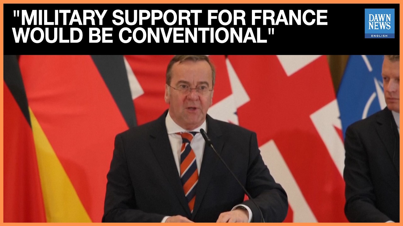 German Defense Minister Says Support for France will be via Conventional Weapons | Dawn News English