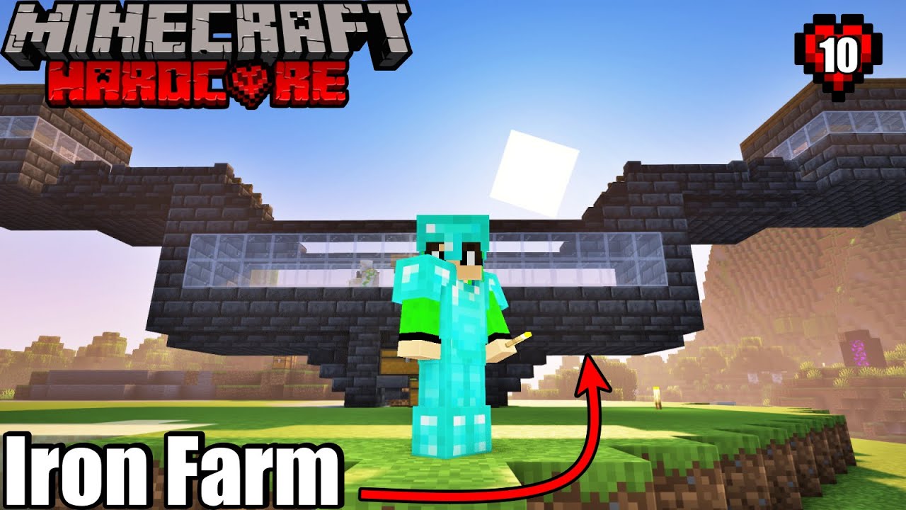 Building Iron Farm in Minecraft Hardcore  (Minecraft Hindi Ep 10)