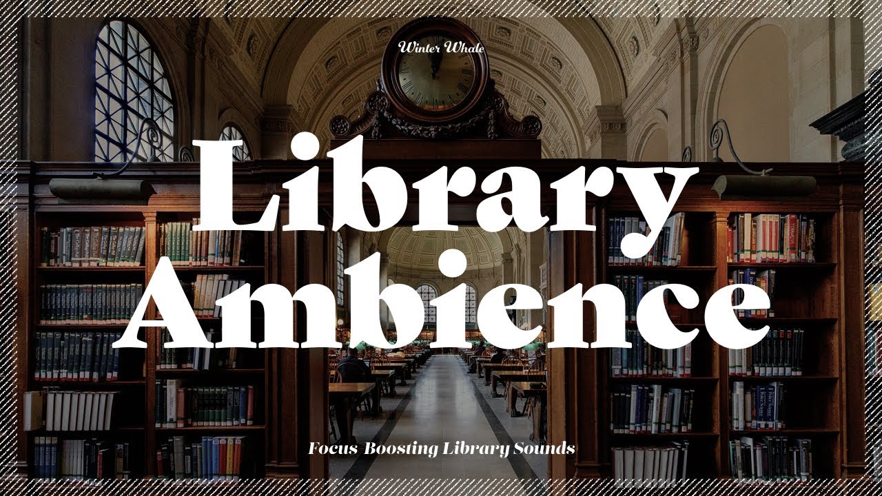 Reference Library Ambience with Rain Sounds for Study | Relaxing Library Sounds