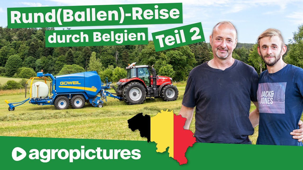 Landwirtschaft in Belgien 🇧🇪🚜🐮🌾 Biobetrieb setzt auf Rundballen | Göweil Rundballenpresse G1 F125