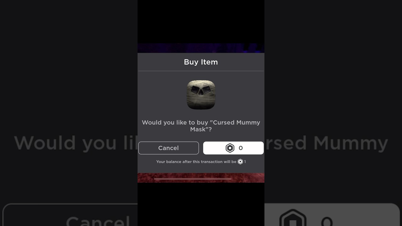 Sniping Cursed Mummy Mask (Roblox Free Ugc Limited) 