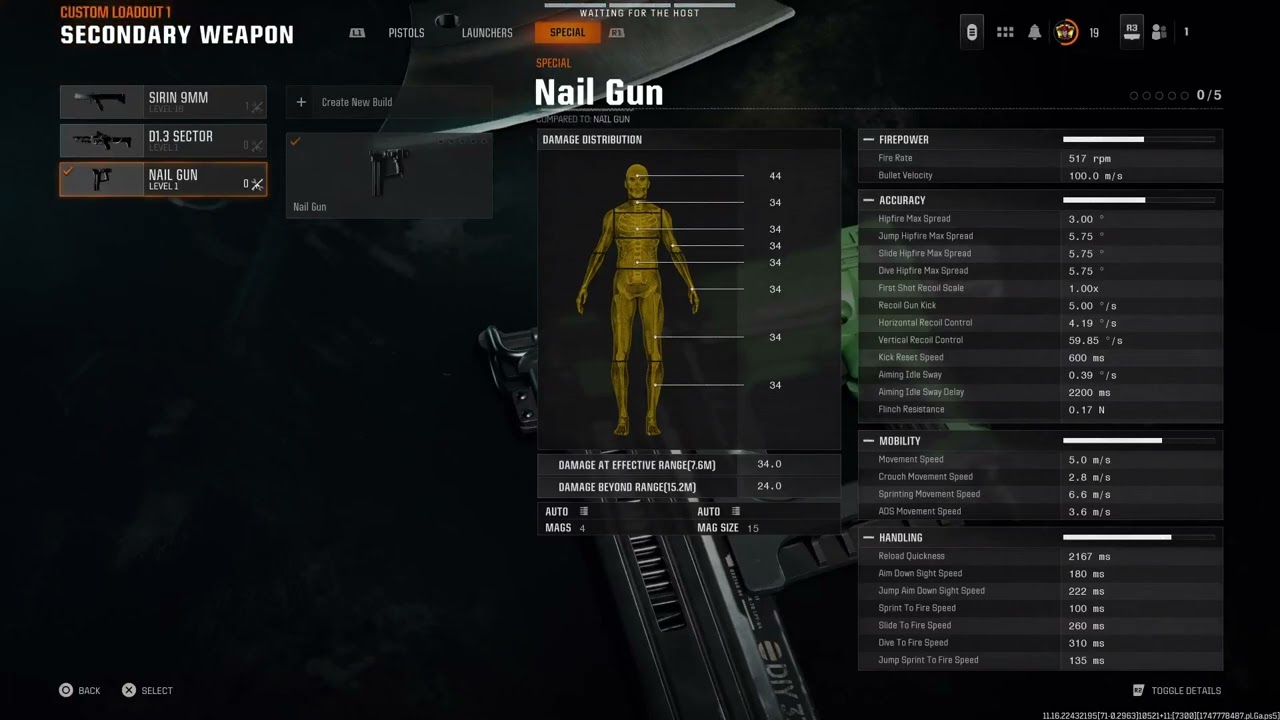 Weapon Stats: Call of Duty Black Ops 6-Nail Gun
