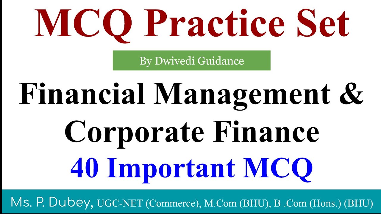 1 | Financial Management and Corporate Finance MCQ | Financial Management MCQ | FM MCQ | corporate
