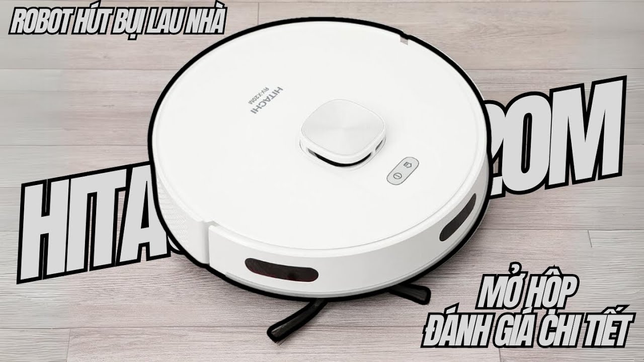 Mở Hộp và Hướng Dẫn Kết Nối Robot Hút Bụi Lau Nhà Hitachi RV-X20M - Đánh Giá Chi Tiết