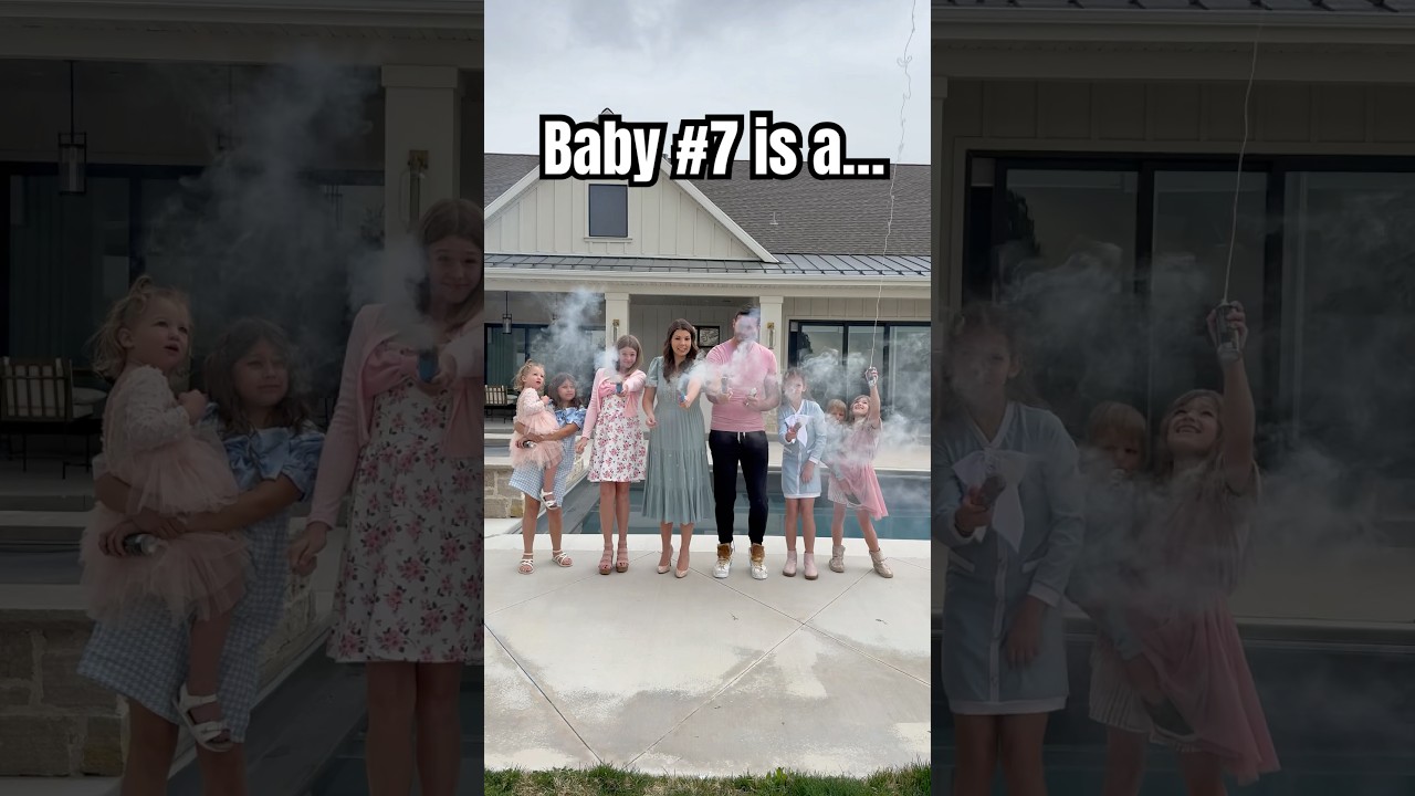 🩷🩷🩷🩷🩷🩵🤍 Baby #7 is a&hellip; #genderreveal #family #pregnancy #bigfamily #utah #viral #trending
