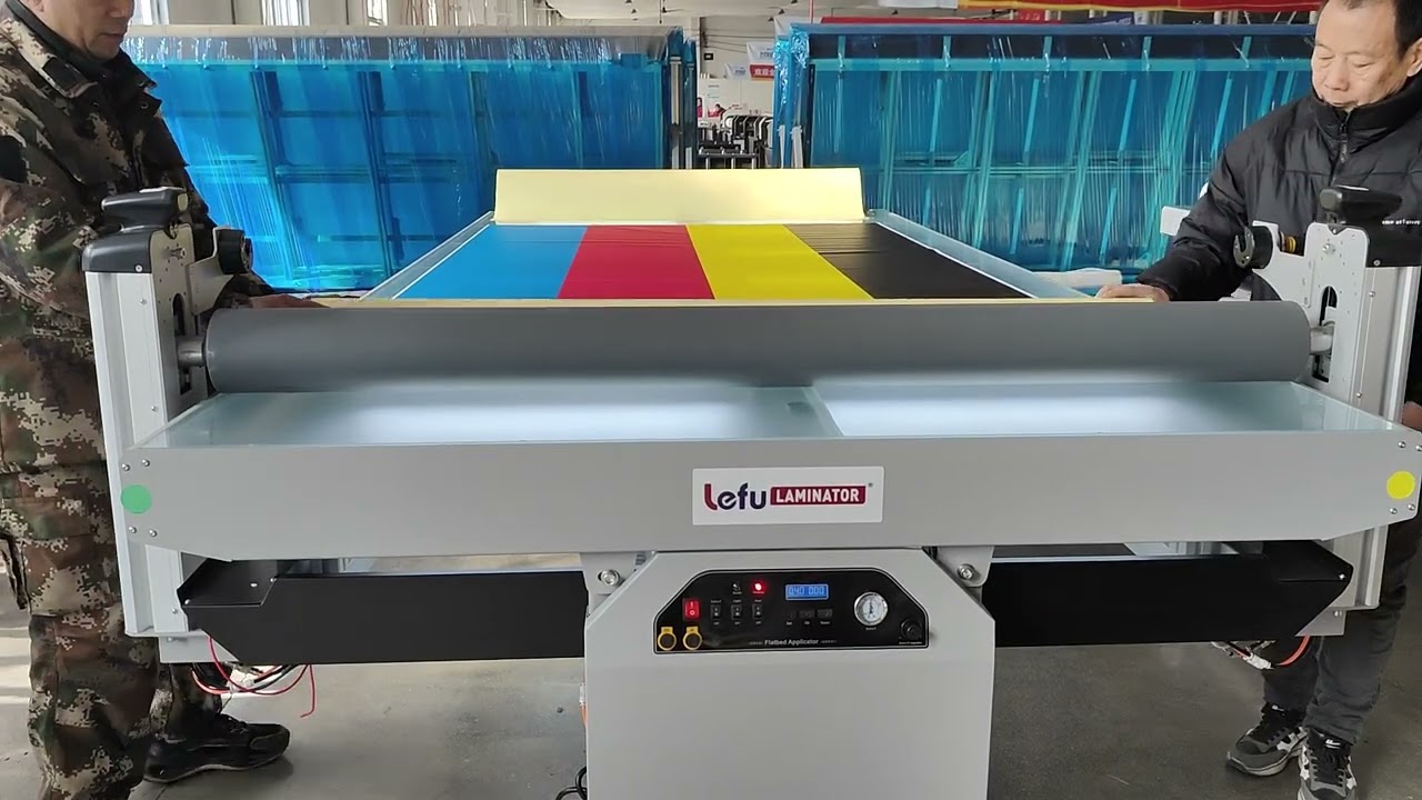LF1325-B4 Warm and Cold Flatbed Laminator Testing Video for Mr Mark