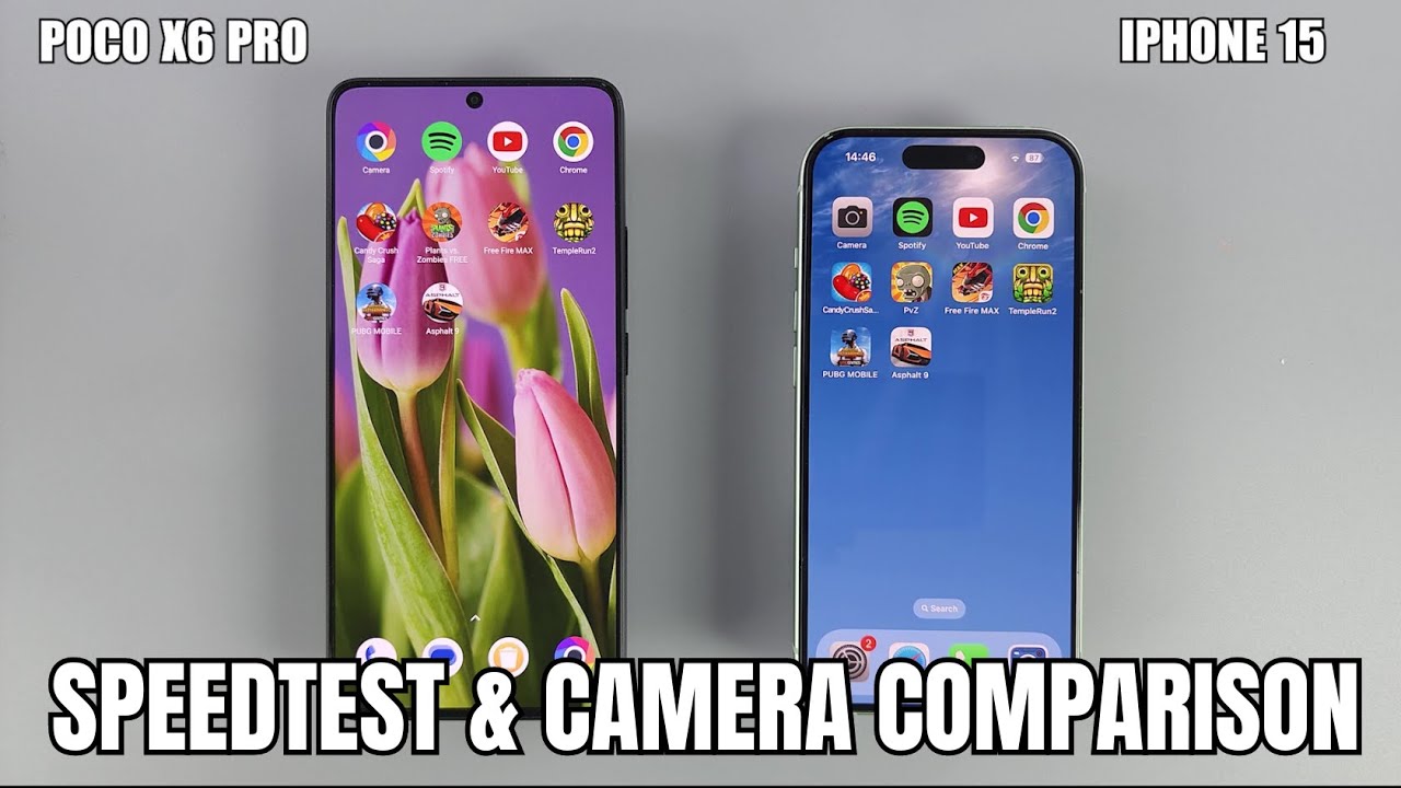 iPhone 15 vs Poco X6 Pro | Apple A16 vs Dimensity 8300 Ultra Speedtest & Camera Comparison
