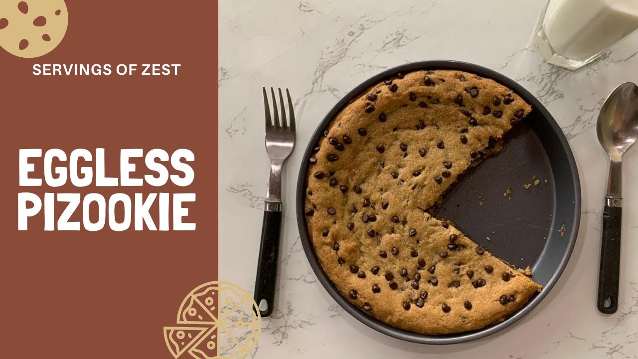How to Make the Best Pizookie Eggless | Skillet Chocolate Chip Cookie in a Pan | Servings of Zest