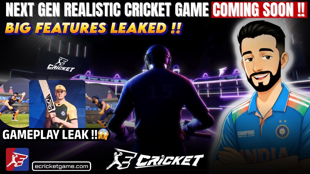 E-Cricket Leaked Gameplay is INSANE! 🔥 Real Faces Revealed!
