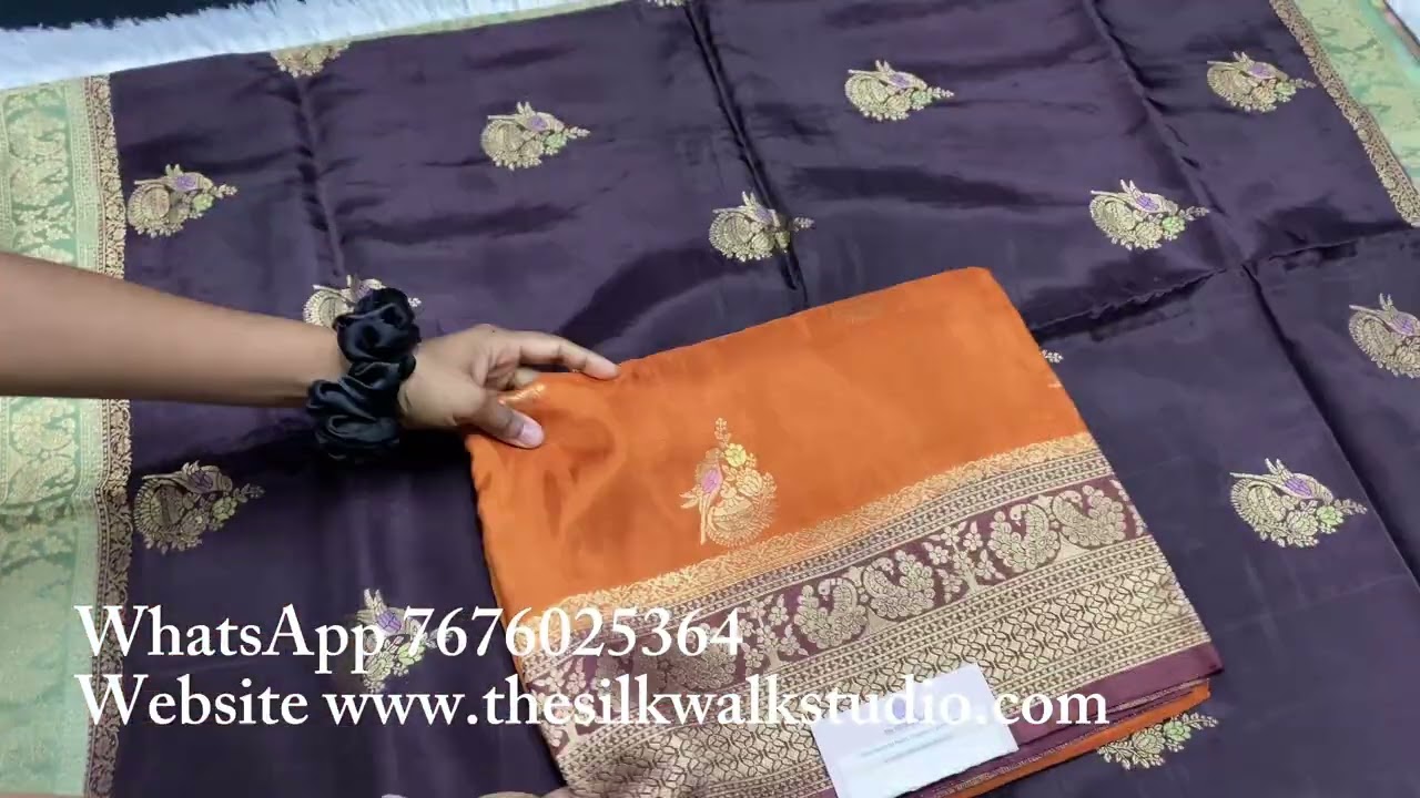 Soumya Semi Mango Silk Sarees | Traditional Zari Buttas