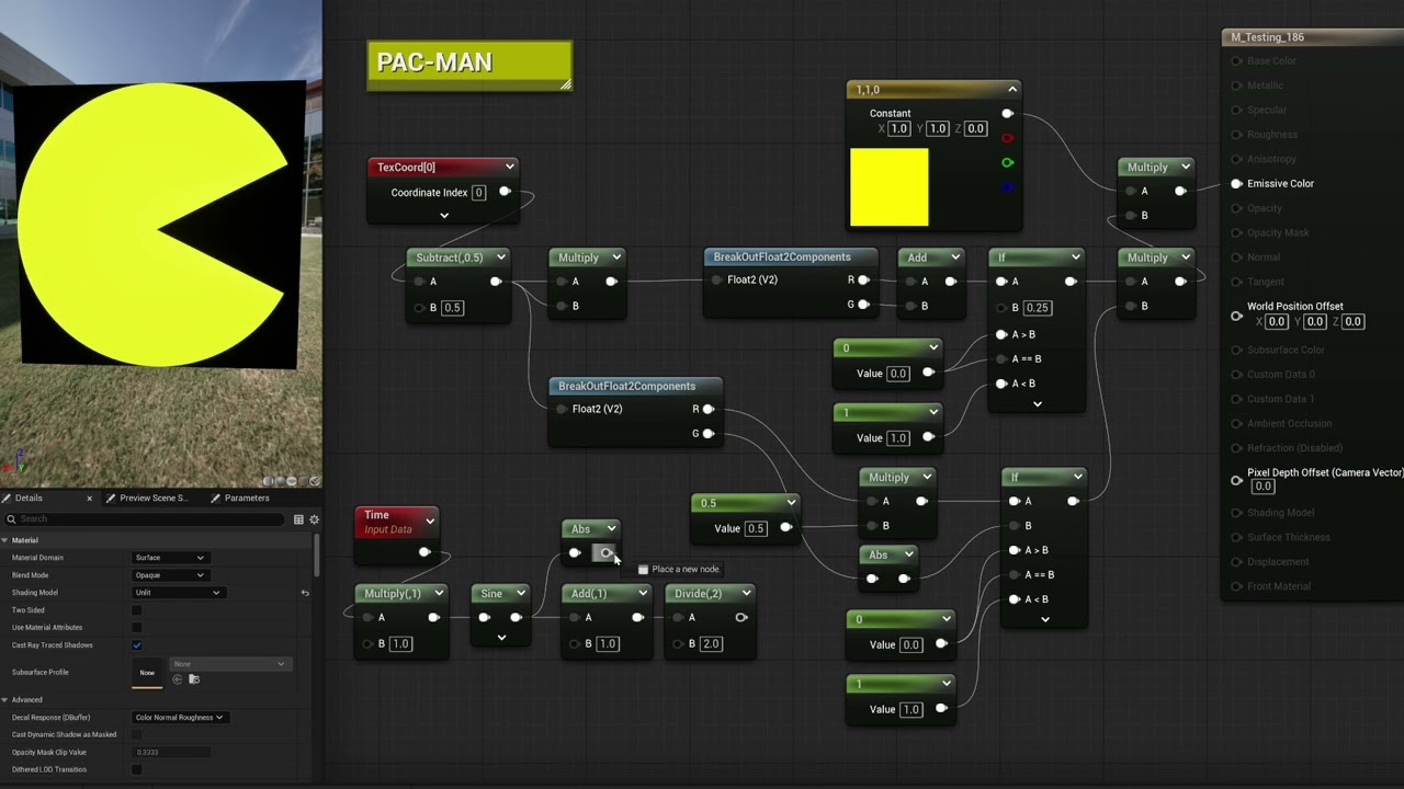 Unreal Engine Material / Pac-Man
