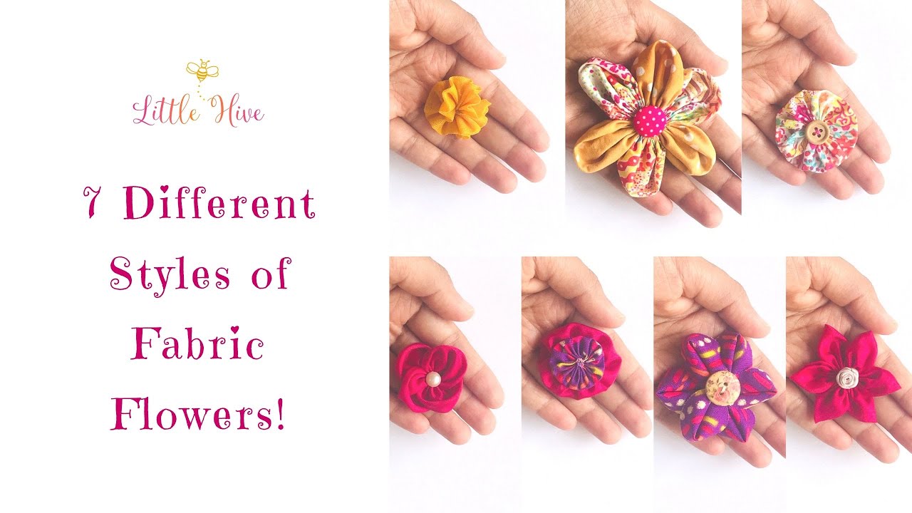 7 Fabulous Fabric Flowers /  How to Make Flowers from Waste Fabric / DIY Fabric Flower No Glue