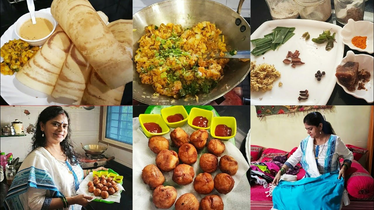 BREAKFAST TO SPECIAL DINNER FULLDAY ROUTINE, Masala Dosa, Immunity Booster Drink, Bread Rolls, Lassi