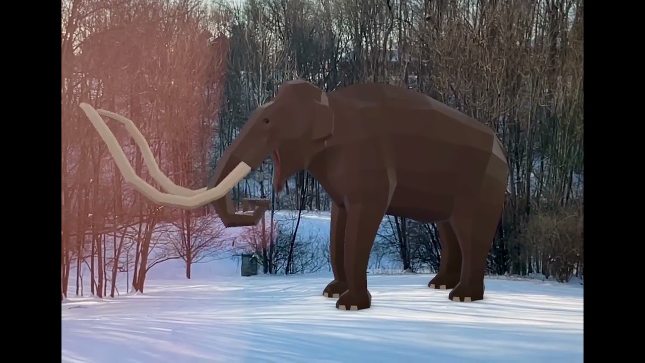 AR Columbian Mammoth in my snowy backyard 2026 @thelabreatarpits