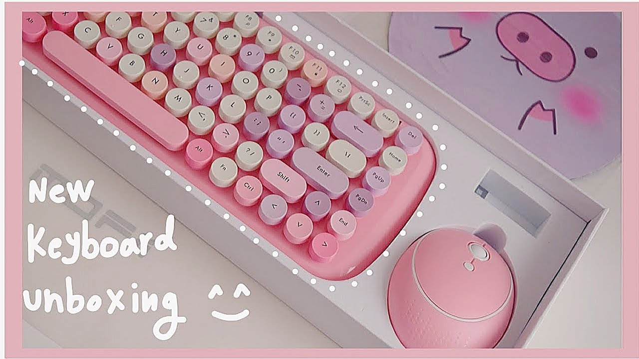 💕 Unboxing Pink MofII Candy Wireless Keyboard + Typing ASMR | Aesthetic iPad/ PC accessories