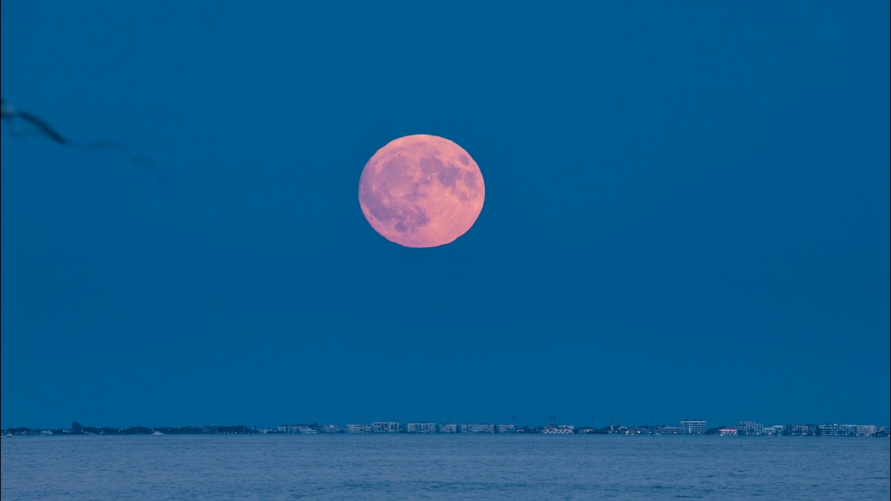 Lever de la pleine lune sur le Grau-du-Roi