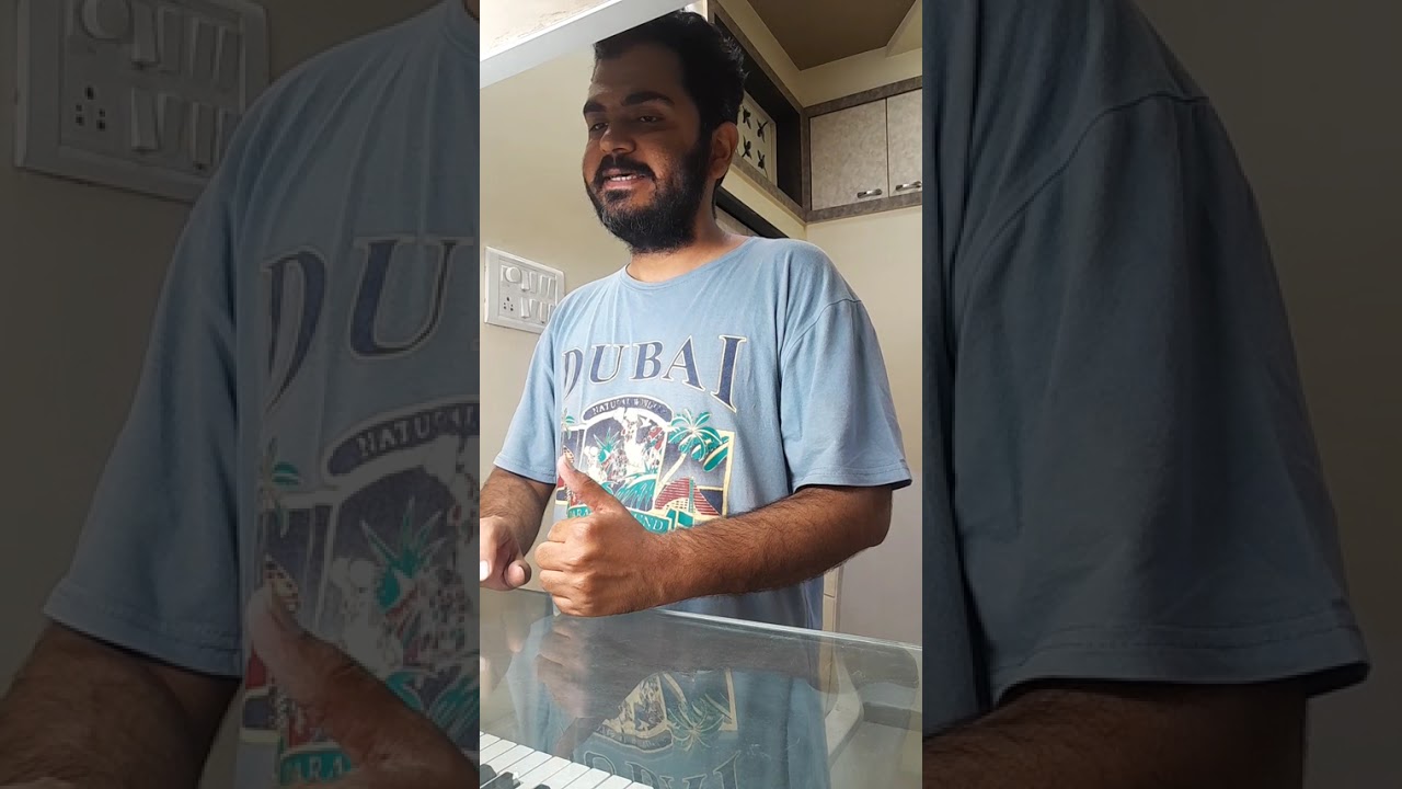 Practicing a bhajan (Shri Krishna Govinda Hare Murari)