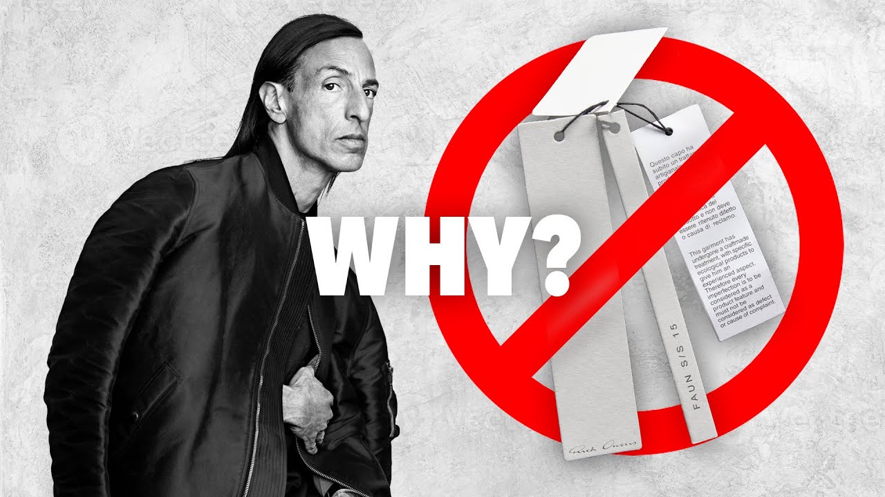 Why Rick Owens is getting rid of tags