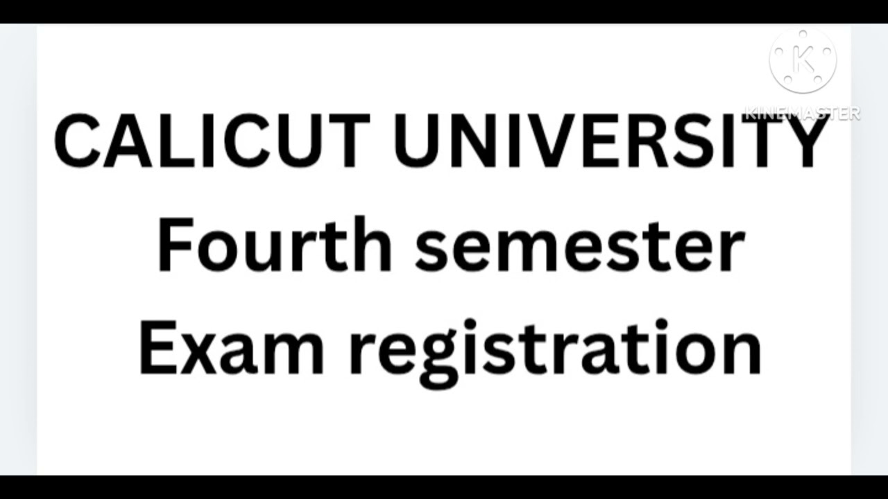 Calicut University Fourth semester supplementary improvement examination /srworld