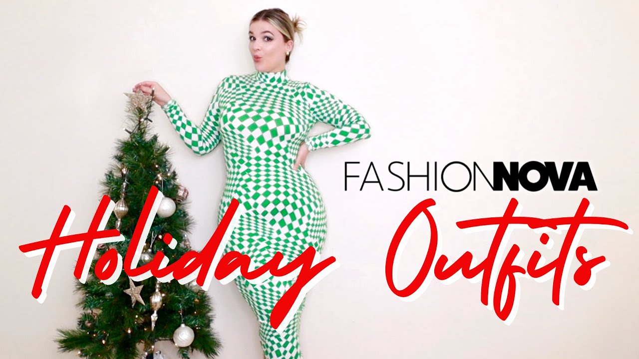 HUGE FESTIVE HOLIDAY FASHION NOVA MIDSIZE TRY ON HAUL 🎁❄️