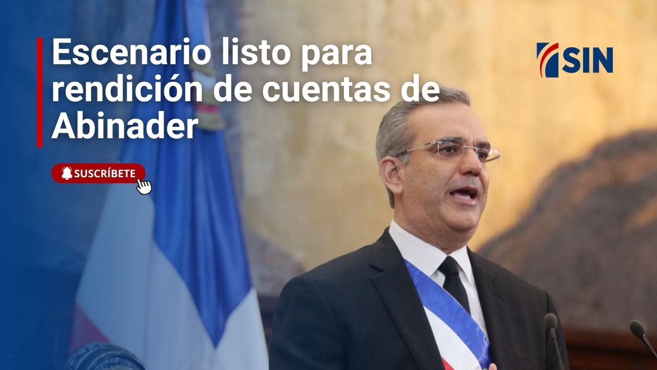 Escenario listo para rendición de cuentas de Abinader