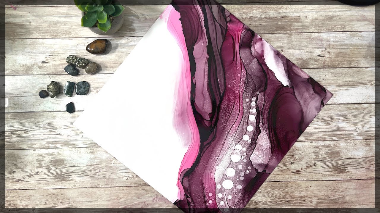 Abstract Alcohol Ink Art - Dark, Deep, Shadows