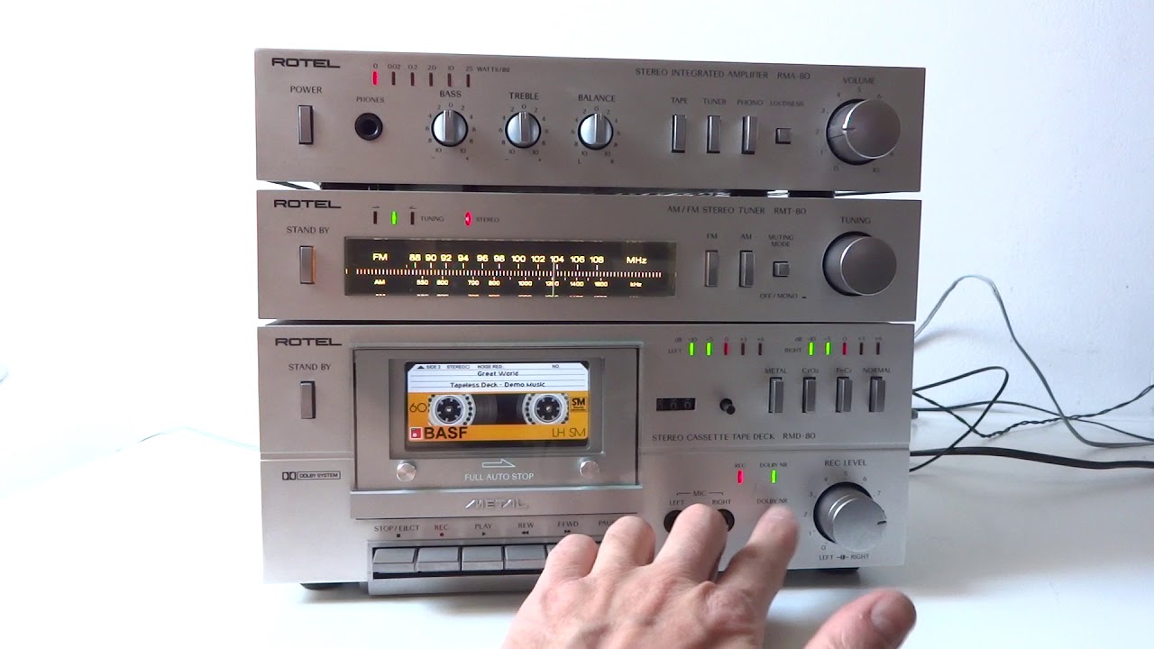 ROTEL MINI SET - RMD-80, RMA-80, RMT-80 - Tapeless Deck Project