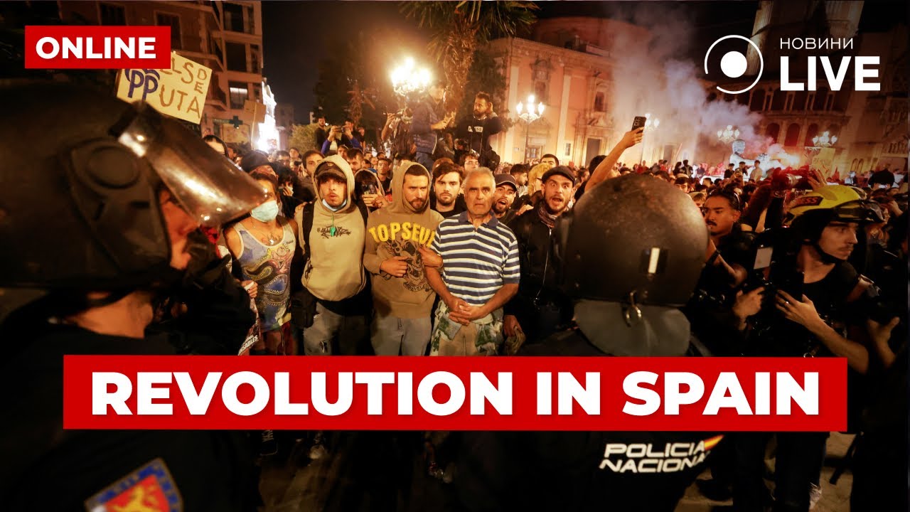 ⚡️SPAIN RIGHT NOW! Mass fights with police. People protest against the KING and the government