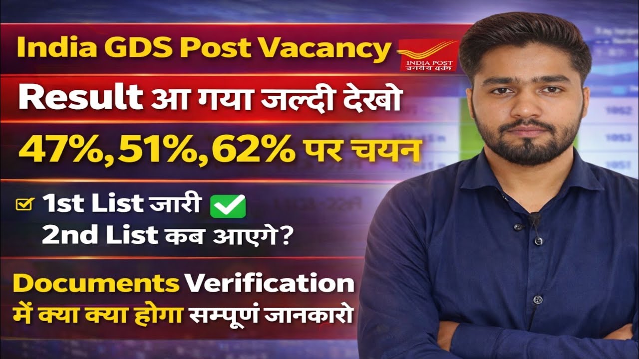 India GDS 2026 1st Merit List Out 🎉| India GDS Result 2026 | India GDS 1st DV Document Required 2026