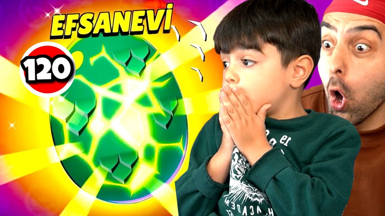 120 CANAVAR YUMURTASI AÇTIK ! EFSANEVİ ÇIKTI ! OĞLUM CİHANGİR İLE GODZİLLA BRAWL STARS AÇILIMI !