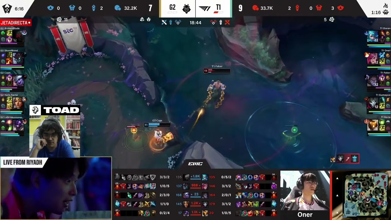 FAKER Escapa 1 VS 3 Ante G2 | ToadAmarillo