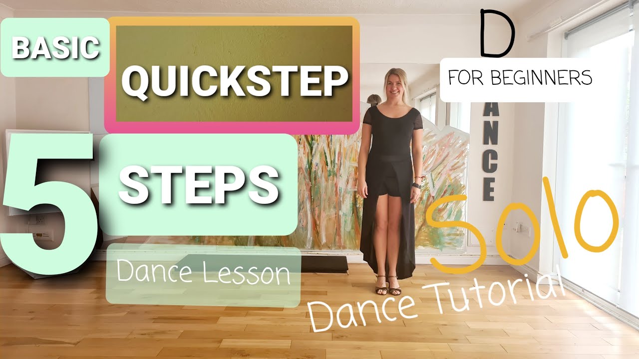 Basic Quickstep | Solo Dance Tutorial for Beginners | Basic Step | Lock |Tipple Chasse