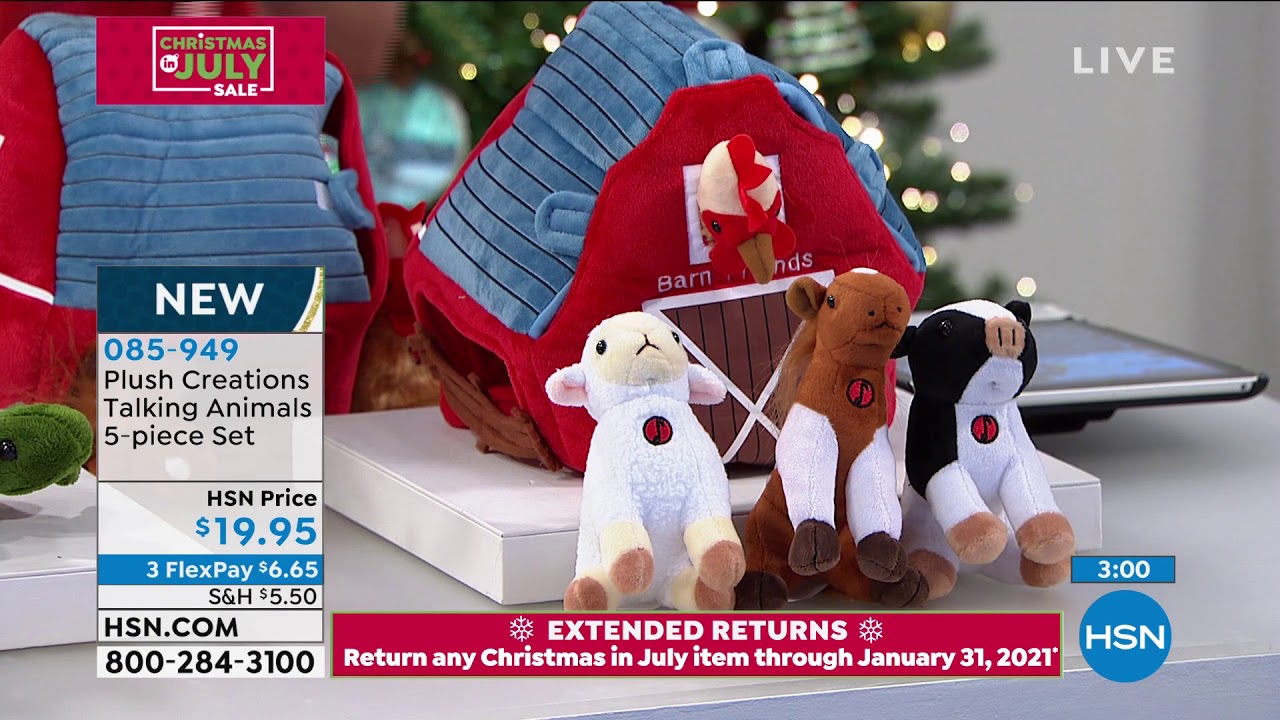 Plush Creations Barn House 5piece Set of Talking Animals