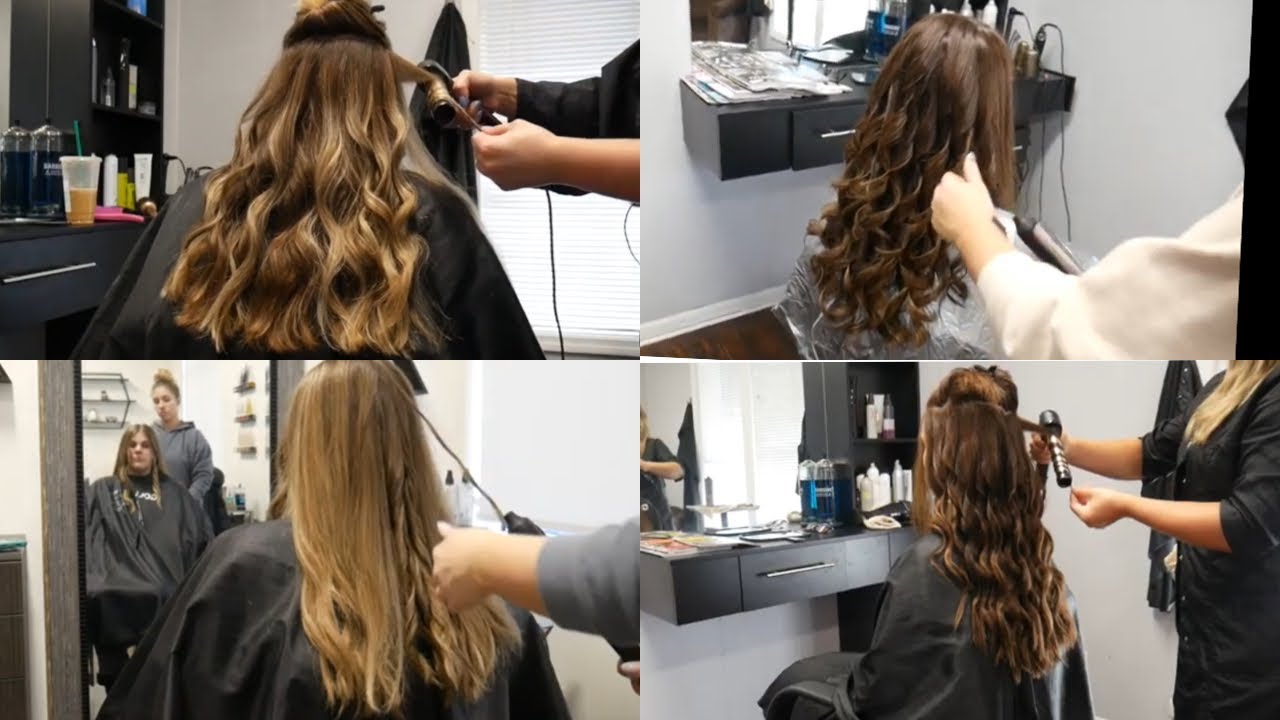 ASMR Relaxing Hair Styling/Hair Curling & Haircut Compilation (scissor sounds) no talking