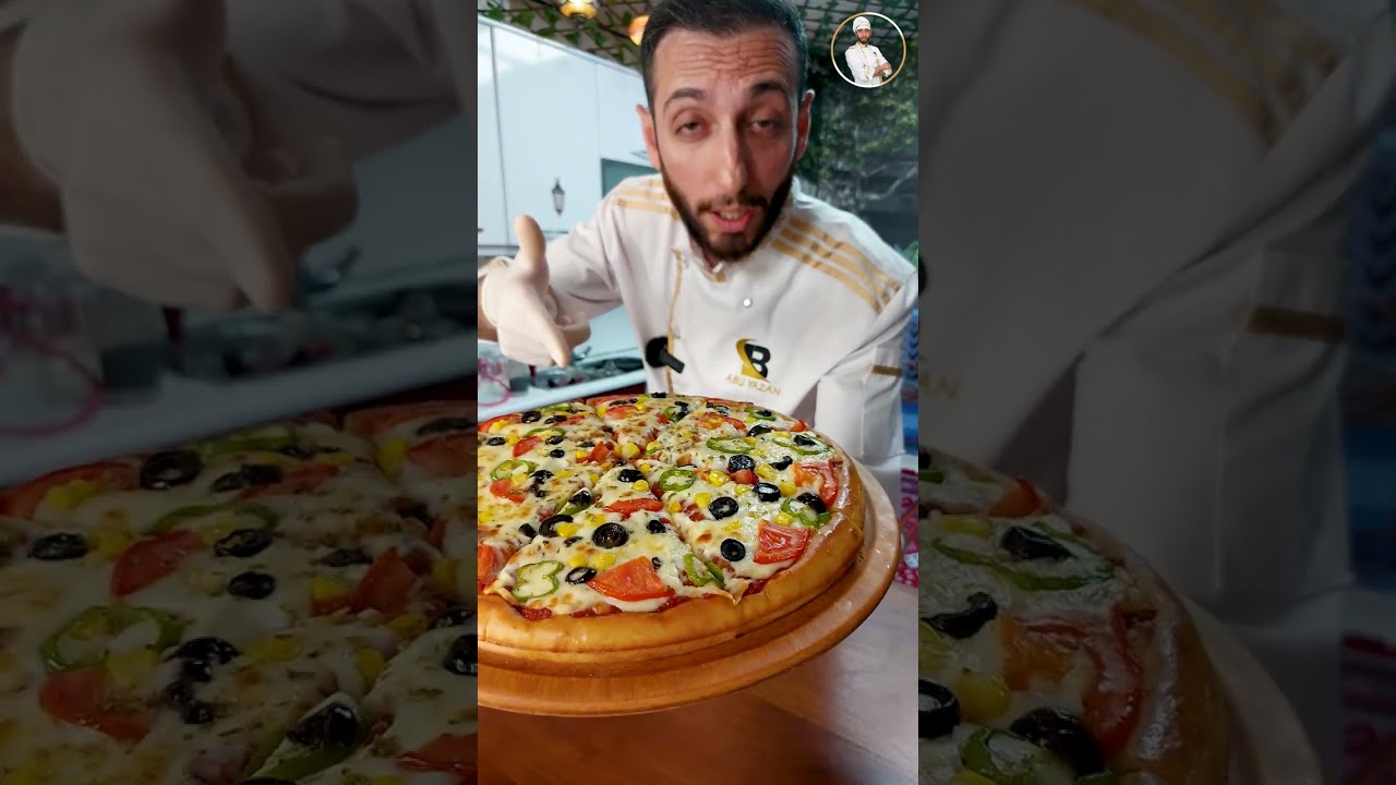 بيتزا بعجينة سائلة قطنية من غير دعك وعجن