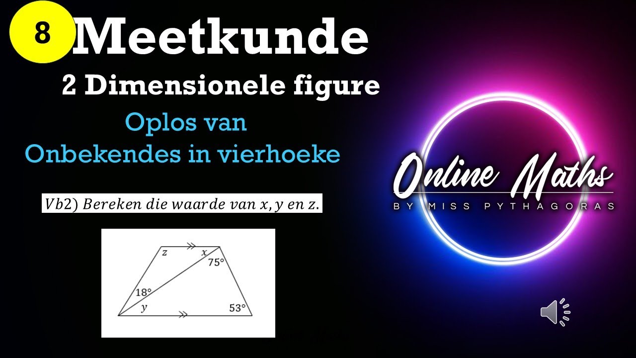 Meetkunde Graad 8 Les4 Oefen voorbeelde Vierhoeke