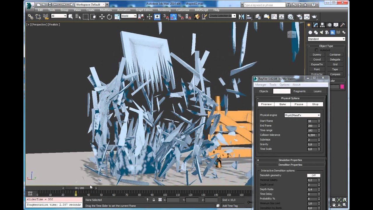 RayFire Tutorial - Fragmentation By Shapes