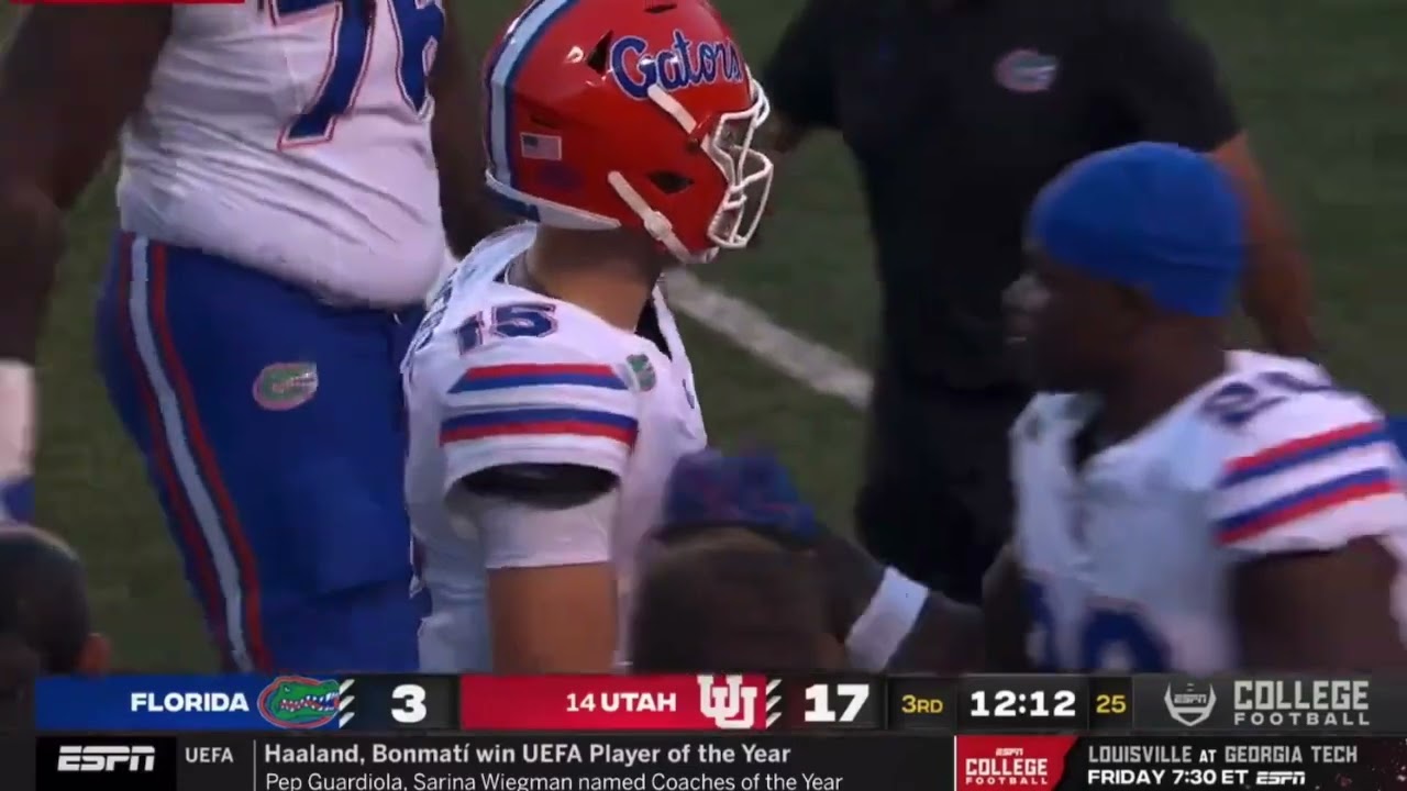 Graham Mertz Throws Interception to Sione Vaki | Florida vs #14 Utah