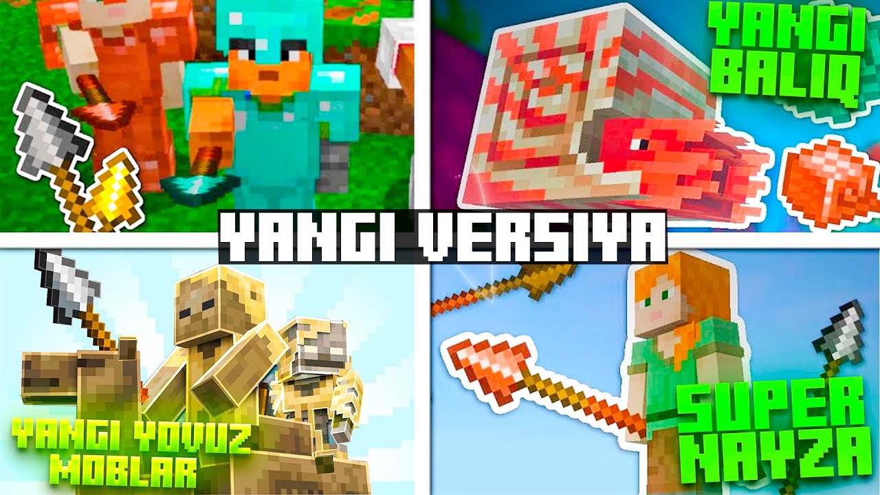 YANGI MOB NAUTILUS? YANGI NAYZA QUROLI? 🤯 | Minecraft Bedrock Yangi Versiya