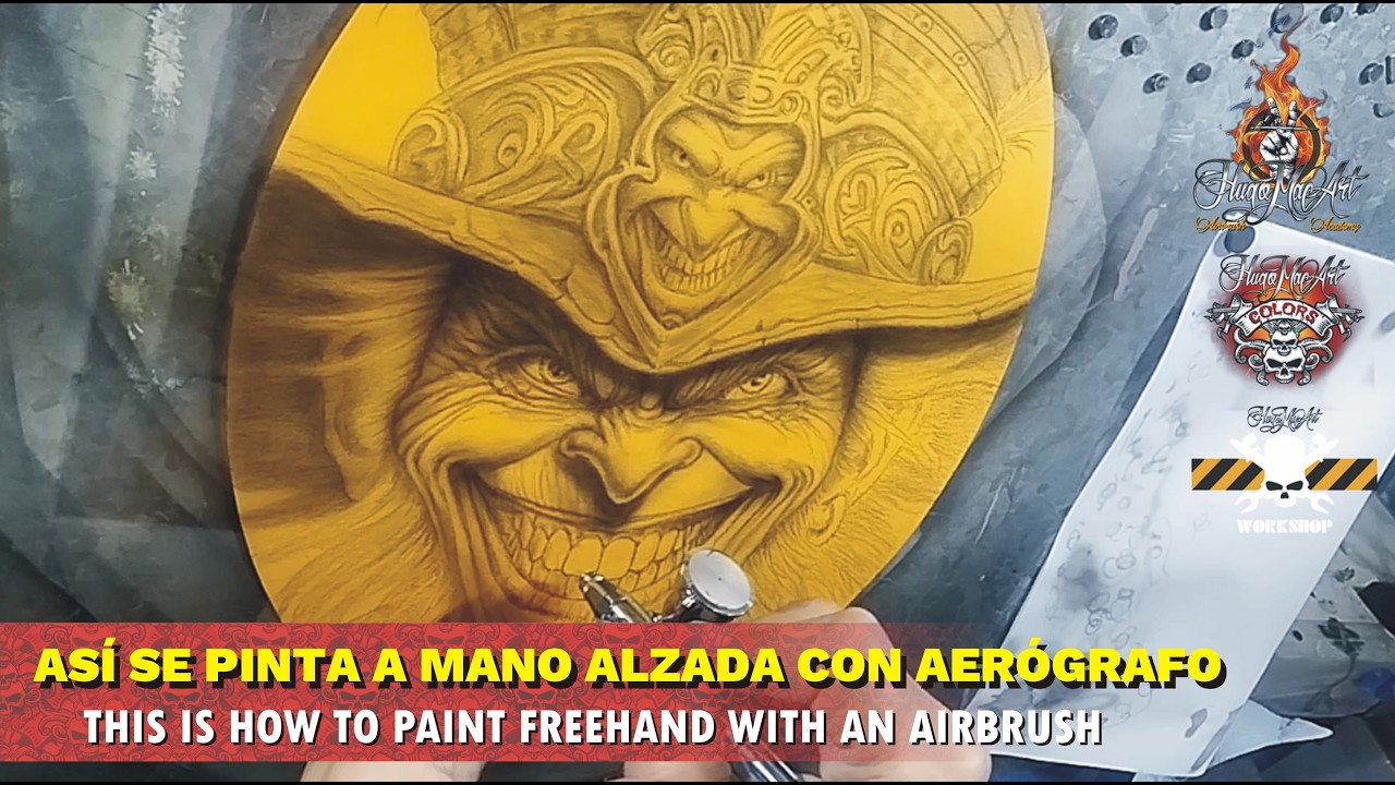 PINTANDO SOMBRERERO A MANO ALZADA  -  THIS IS HOW TO PAINT FREEHAND WITH AN AIRBRUSH