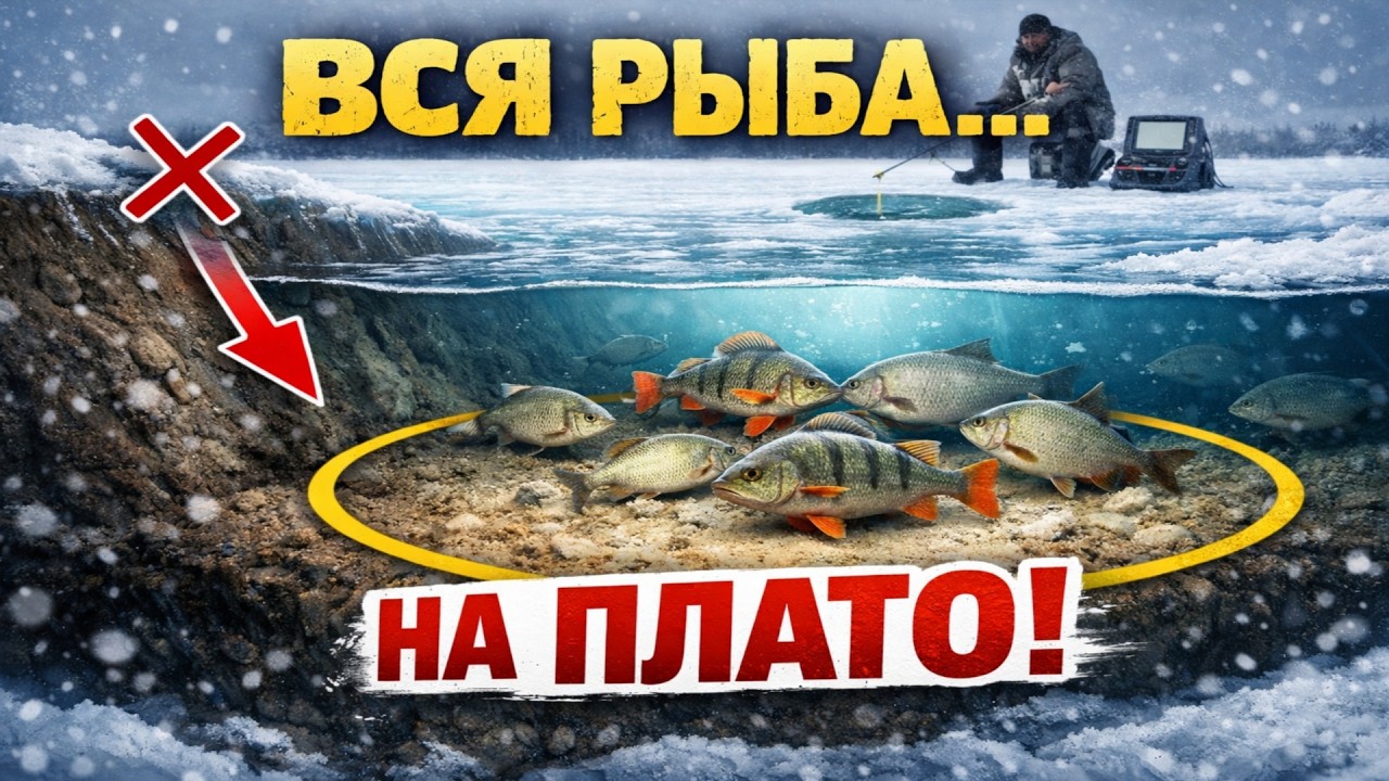 БРОВКИ БОЛЬШЕ НЕ РАБОТАЮТ. Почему вся рыба в январе стоит на ровном «столе»?
