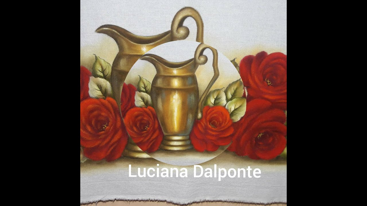 Como Pintar Jarro Com Rosas. Projeto n.29 Luciana Dalponte